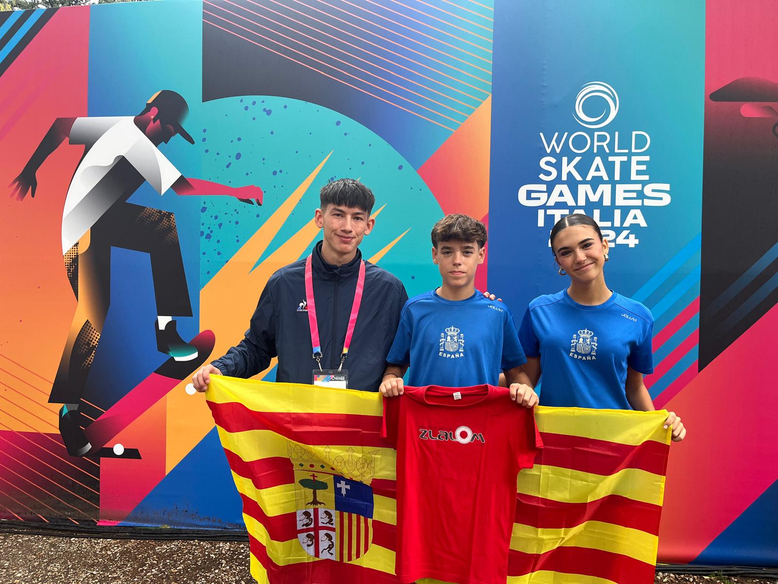 Adrián Sebastián y Martina Orós en los World Skate Games